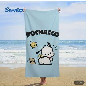 New Sanrio Character Pochacco Microfiber Beach Towel -Blue